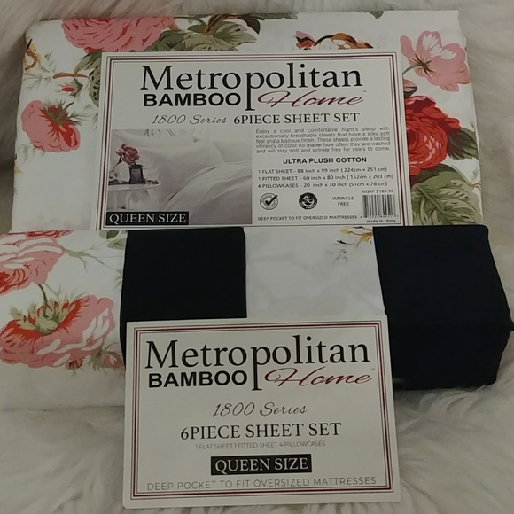 Metropolitan Bamboo Home Bedding Metropolitan Bamboo Floral Queen